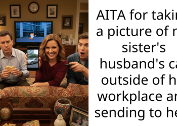 AITA for taking a picture of my sister’s husband’s car outside of his workplace and sending to her?