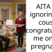 AITA for ignoring my cousin congratulating me on my pregnancy?