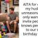 AITA for calling my husband unreasonable for only wanting to invite people he knows personally to our son’s birthday party?