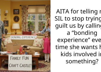 AITA for telling my SIL to stop trying to guilt us by calling it a “bonding experience” every time she wants her kids involved in something?