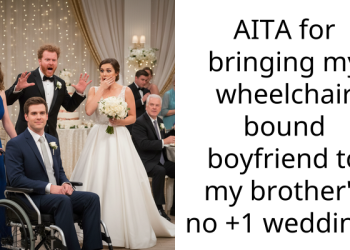 Woman Gets Criticized Online For Bringing Her Wheelchair-Bound BF Of Four Years To Her Brother’s “No +1” Wedding