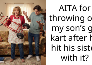 AITA for throwing out my son’s go kart after he hit his sister with it?