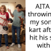 AITA for throwing out my son’s go kart after he hit his sister with it?