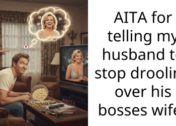 AITA for telling my husband to stop drooling over his bosses wife?