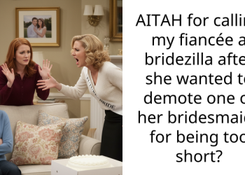 AITAH for calling my fiancée a bridezilla after she wanted to demote one of her bridesmaids for being too short?