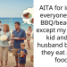 AITA for inviting everyone to the BBQ/beach day except my SIL, her kid and her husband because they eat all the food?