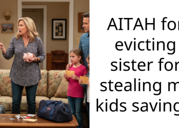 AITAH for evicting sister for stealing my kids savings.