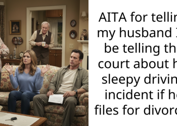 AITA for telling my husband I’d be telling the court about his sleepy driving incident if he files for divorce?