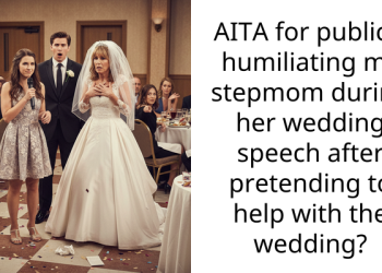 AITA for publicly humiliating my stepmom during her wedding sp*ech after pretending to help with the wedding?