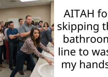 AITAH for skipping the bathroom line to wash my hands?