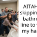 AITAH for skipping the bathroom line to wash my hands?