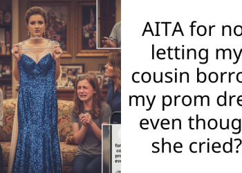 AITA for not letting my cousin borrow my prom dress even though she cried?