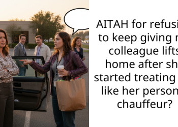 AITAH for refusing to keep giving my colleague lifts home after she started treating me like her personal chauffeur?