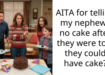 AITA for telling my nephews no cake after they were told they could have cake?