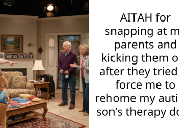 AITAH for snapping at my parents and kicking them out after they tried to force me to rehome my autistic son’s therapy dog?