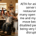 AITA for asking the server (in a restaurant with many open tables) if me and my gf could move because a disabled person was being very loud and disruptive?