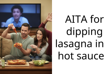 AITA for dipping lasagna into hot sauce?