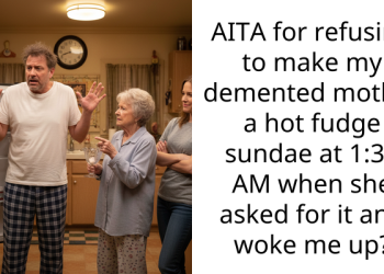 AITA for refusing to make my demented mother a hot fudge sundae at 1:30 AM when she asked for it and woke me up?