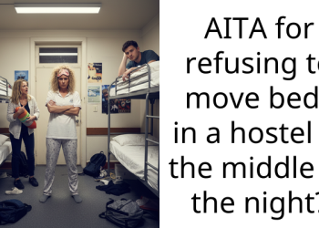 AITA for refusing to move beds in a hostel in the middle of the night?