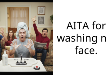 AITA for washing my face.