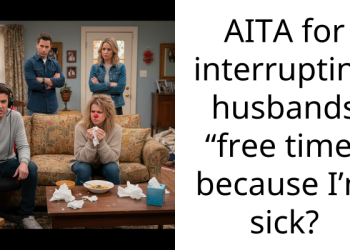 AITA for interrupting husbands “free time” because I’m sick?