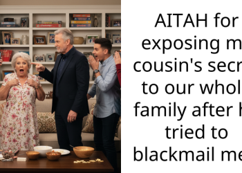 AITAH for exposing my cousin’s secret to our whole family after he tried to blackmail me?