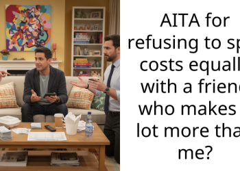 AITA for refusing to split costs equally with a friend who makes a lot more than me?