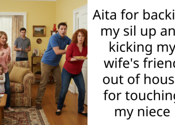 Aita for backing my sil up and kicking my wife’s friend out of house for touching my niece