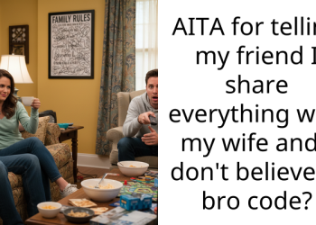 AITA for telling my friend I share everything with my wife and I don’t believe in bro code?
