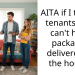 AITA if I tell my tenants they can’t have packages delivered to the house?