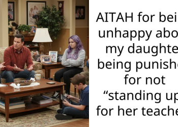 AITAH for being unhappy about my daughter being punished for not “standing up” for her teacher?