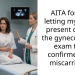 AITA for not letting my ex be present during the gynecological exam that confirmed my miscarriage?