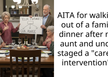 AITA for walking out of a family dinner after my aunt and uncle staged a “career intervention”?