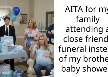 AITA for my family attending a close friends funeral instead of my brothers baby shower?