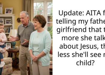 Update: AITA for telling my father’s girlfriend that the more she talks about Jesus, the less she’ll see my child?