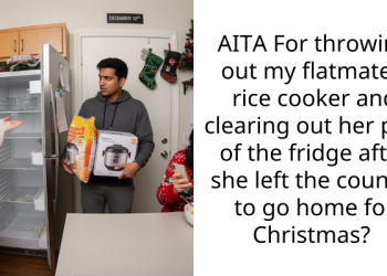 AITA For throwing out my flatmate’s rice cooker and clearing out her part of the fridge after she left the country to go home for Christmas?