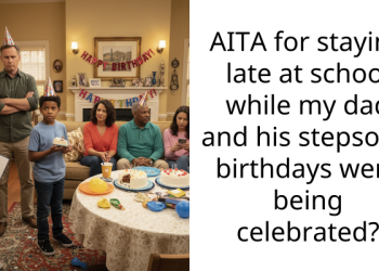 AITA for staying late at school while my dad and his stepson’s birthdays were being celebrated?