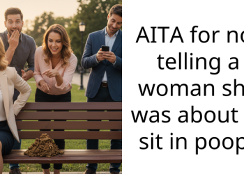AITA for not telling a woman she was about to sit in p**p?