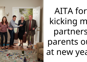 AITA for kicking my partners parents out at new year.