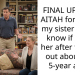 FINAL UPDATE: AITAH for telling my sister I don’t know if I love her after finding out about her 5-year affair
