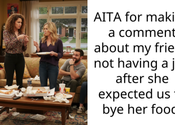 AITA for making a comment about my friend not having a job after she expected us to bye her food.