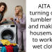 AITA for turning off the tumbler dryer and making my housemate go to work with wet clothes?