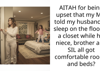 AITAH for being upset that my MIL told my husband to sleep on the floor in a closet while his niece, brother and SIL all got comfortable rooms and beds?