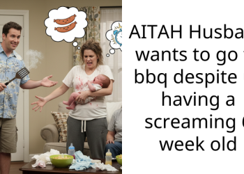 AITAH Husband wants to go to bbq despite us having a screaming 6 week old