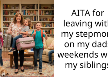 AITA for leaving with my stepmom on my dads weekends with my siblings