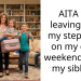 AITA for leaving with my stepmom on my dads weekends with my siblings