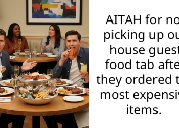 AITAH for not picking up our house guest food tab after they ordered the most expensive items.