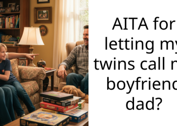 AITA for letting my twins call my boyfriend dad?