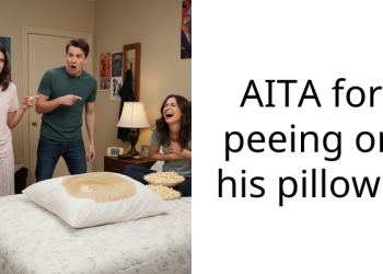 AITA for p*eing on his pillow ?
