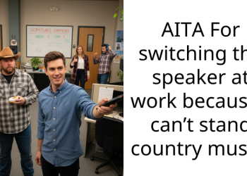 AITA For switching the speaker at work because I can’t stand country music?